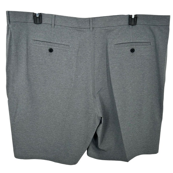 Roundtree Yorke Performance Classic Fit Flat Front Big Man Gray Shorts Size 50 - Picture 6 of 7